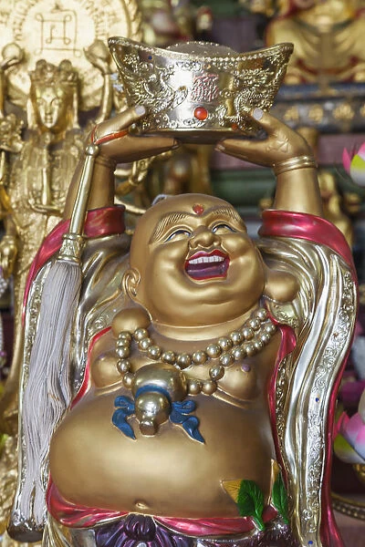 Thailand, Bangkok, Khaosan Road, Wat Chana Songhram, Happy Buddha Statue