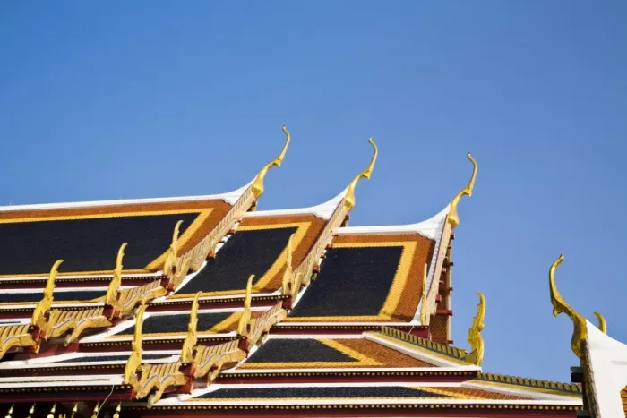 Framed Print : Thailand, Bangkok. Roof detail at Wat Phra Kaew (Temple of the Emerald Buddha) Framed Print : Thailand, Bangkok. Roof detail at Wat Phra Kaew (Temple of the Emerald Buddha)