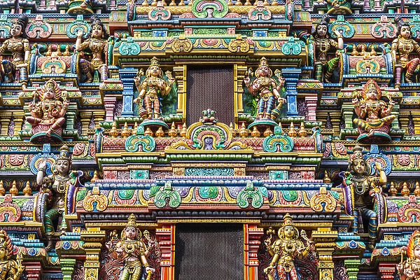 Thailand, Bangkok, Silom Area, Sri Mariamman Hindu Temple, exterior
