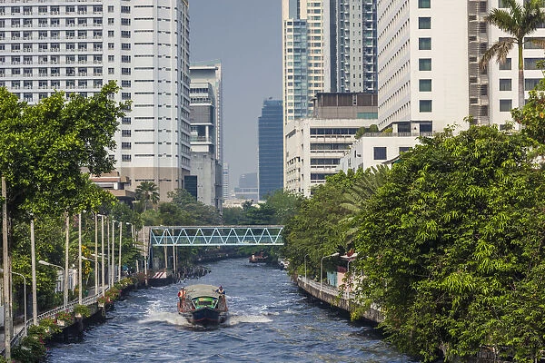 Thailand, Bangkok, Sukhumvit Area, Klong Saen Saeb, canal and water taxi