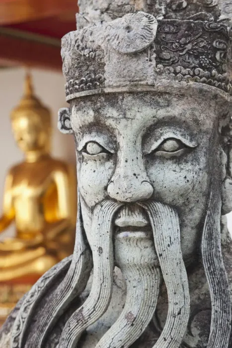 Framed Print : Thailand, Bangkok, Wat Pho, Chinese Statue Framed Print : Thailand, Bangkok, Wat Pho, Chinese Statue