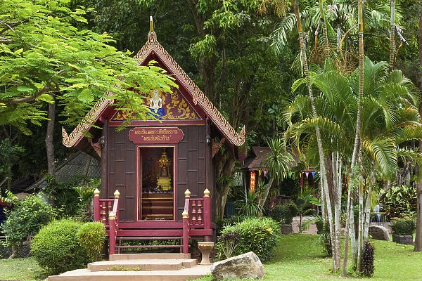 Thailand, Chiang mai, Lampang, Thai Elephant Conservation Centre, Shrine in gardens