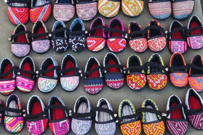 Framed Print : Thailand, Chiang Mai, Walking Street Sunday Market, Childrens Shoes Framed Print : Thailand, Chiang Mai, Walking Street Sunday Market, Childrens Shoes