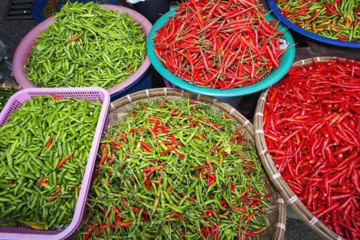 Framed Print : Thailand, Chiang Mai, Warorot Market, Chillies Framed Print : Thailand, Chiang Mai, Warorot Market, Chillies