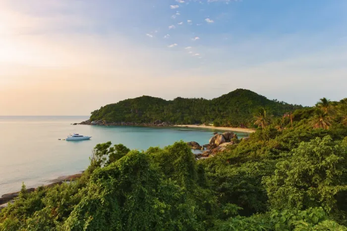 Framed Print : Thailand, Ko Samui, Silver beach at sunset Framed Print : Thailand, Ko Samui, Silver beach at sunset