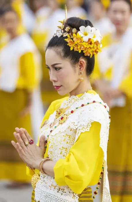 Framed Print : Thailand, Lampang, Wat Phrathat Lampang Luang, Thai dancer Framed Print : Thailand, Lampang, Wat Phrathat Lampang Luang, Thai dancer