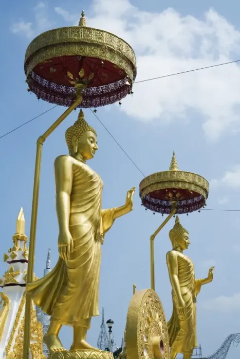 Framed Print : Thailand, Nakhon Phanom, Nakhon Phanom. Buddha statues at Wat Maha That Framed Print : Thailand, Nakhon Phanom, Nakhon Phanom. Buddha statues at Wat Maha That
