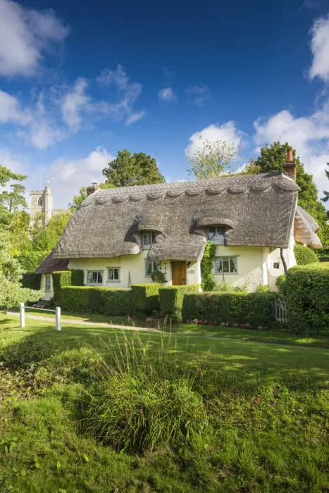 Framed Print : Thatched Cottage, Arkesden, Essex, England Framed Print : Thatched Cottage, Arkesden, Essex, England