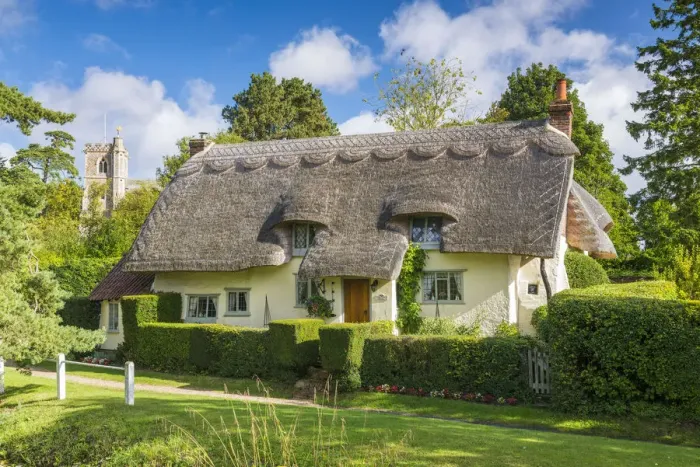 Framed Print : Thatched Cottage, Arkesden, Essex, England Framed Print : Thatched Cottage, Arkesden, Essex, England