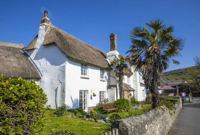 Framed Print : Thatched cottage, Croyde, Devon, England, UK Framed Print : Thatched cottage, Croyde, Devon, England, UK