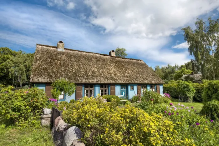 Framed Print : Thatched house, Warthe, Lieper Winkel, Usedom island, Mecklenburg-Western Pomerania Framed Print : Thatched house, Warthe, Lieper Winkel, Usedom island, Mecklenburg-Western Pomerania
