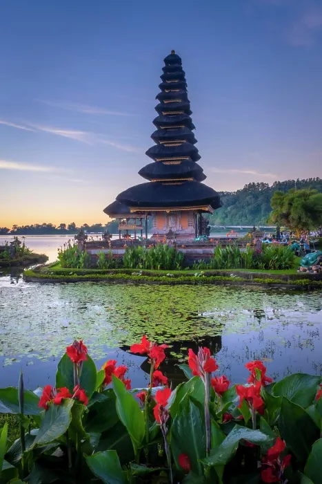 Framed Print : Thatched Meru (pagoda) at Ulun Danu Beratan Temple, Lake Bratan (Lake Beratan), Bali, Indonesia Framed Print : Thatched Meru (pagoda) at Ulun Danu Beratan Temple, Lake Bratan (Lake Beratan), Bali, Indonesia