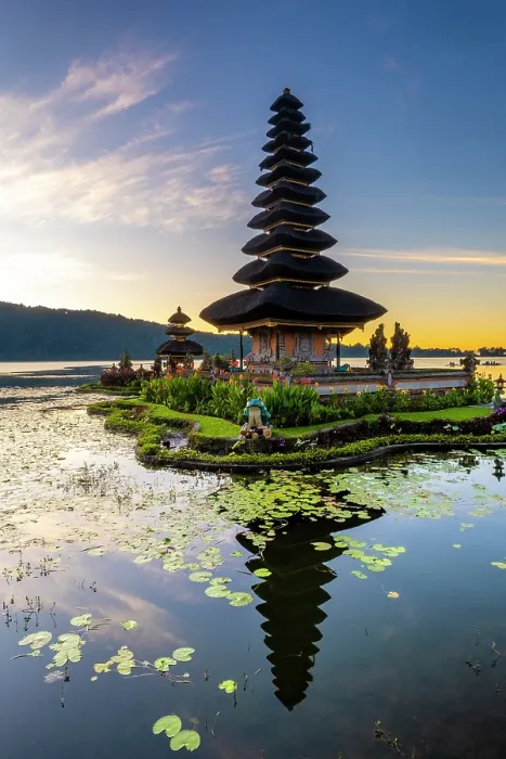 Framed Print : Thatched Meru (pagoda) at Ulun Danu Beratan Temple, Lake Bratan (Lake Beratan), Bali, Indonesia Framed Print : Thatched Meru (pagoda) at Ulun Danu Beratan Temple, Lake Bratan (Lake Beratan), Bali, Indonesia