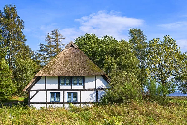 Thatched roof house at Freesenort, Rugen, Germany