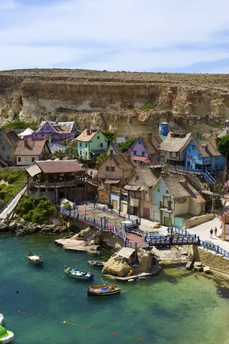 Framed Print : Theme Park Popeye Village, Malta Framed Print : Theme Park Popeye Village, Malta