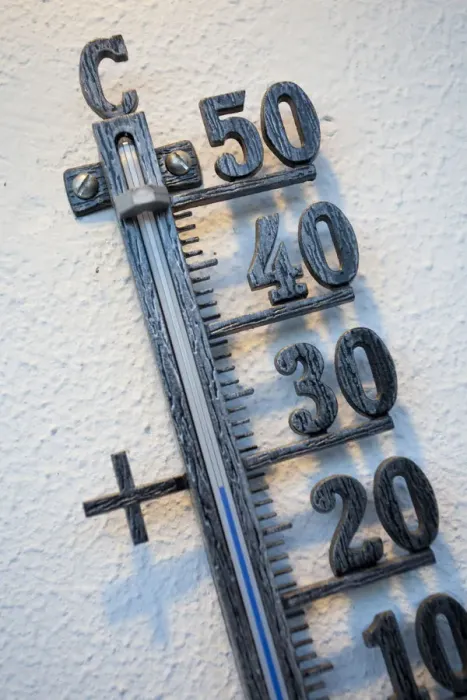 Framed Print : Thermometer, Vilamoura, Algarve, Portugal