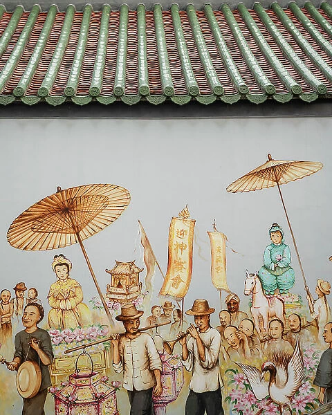 The Thian Hock Keng Wall Mural Hokkien Huay Kuan, Chinatown, Central Area, Singapore, Asia