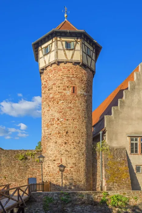 Framed Print : Thieves tower, historical prison, Michelstadt castle, Michelstadt, Odenwald, Hesse
