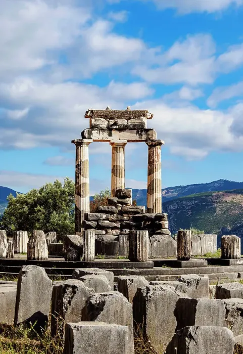 Framed Print : Tholos of Delphi, Temple of Athena Pronaia, Delphi, Phocis, Greece Framed Print : Tholos of Delphi, Temple of Athena Pronaia, Delphi, Phocis, Greece