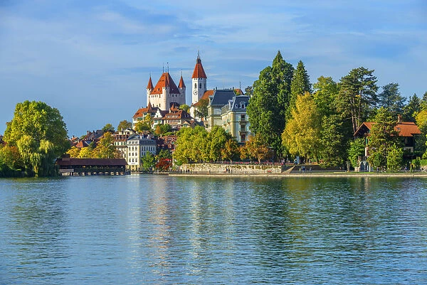 Thun with River Aare and castle, Berner Oberland, Switzerland