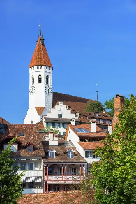 Framed Print : Thun Town Church, Thun, Canton of Bern, Switzerland