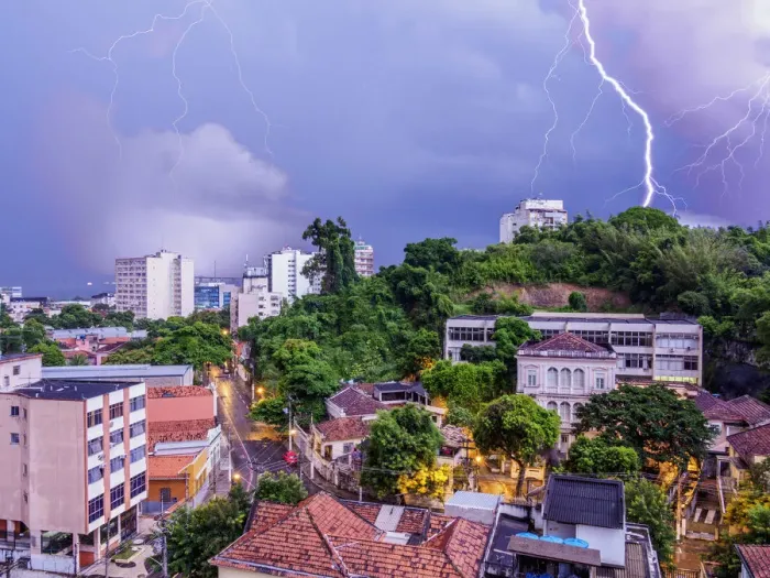 Framed Print : Thunderstorm over Niteroi, State of Rio de Janeiro, Brazil Framed Print : Thunderstorm over Niteroi, State of Rio de Janeiro, Brazil