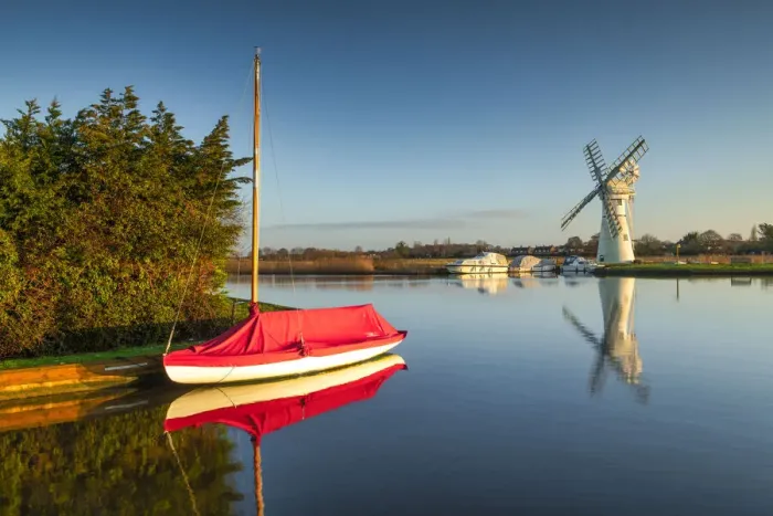 Framed Print : Thurne Mill & Sailboat, Norfolk Broads National Park, Norfolk, England Framed Print : Thurne Mill & Sailboat, Norfolk Broads National Park, Norfolk, England