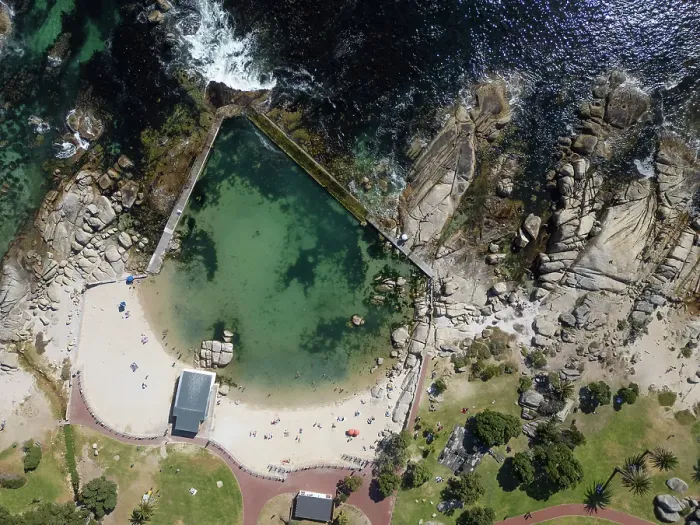 Framed Print : Tidal Pool, Camps Bay, Cape Town, Western Cape, South Africa