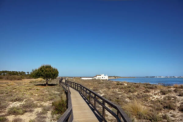 Tidemill, information centre, nature park Rio Formosa, Olhao, Algarve, Portugal