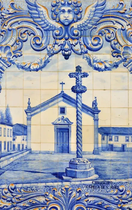 Framed Print : Tiles depicting monuments of Castelo Branco, in the Episcopal Gardens (Jardins do Framed Print : Tiles depicting monuments of Castelo Branco, in the Episcopal Gardens (Jardins do