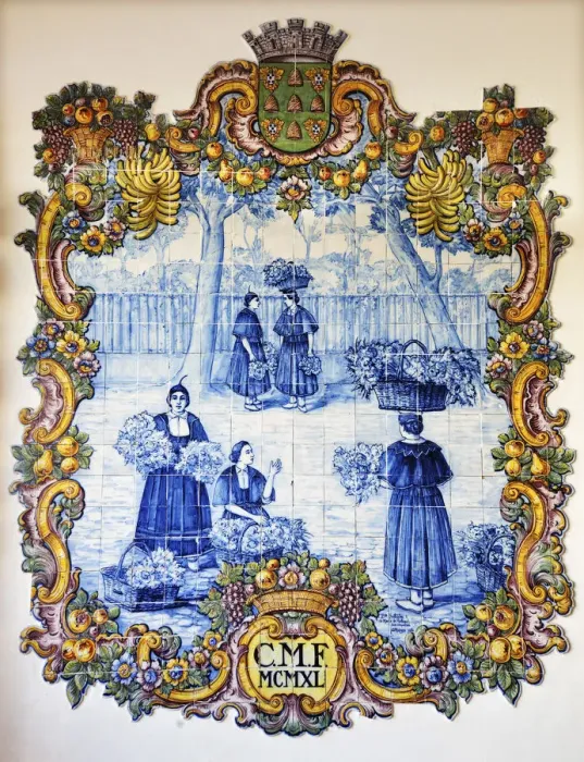 Framed Print : Tiles from the Mercado dos Lavradores (Farmers market). Funchal, Madeira. Portugal Framed Print : Tiles from the Mercado dos Lavradores (Farmers market). Funchal, Madeira. Portugal