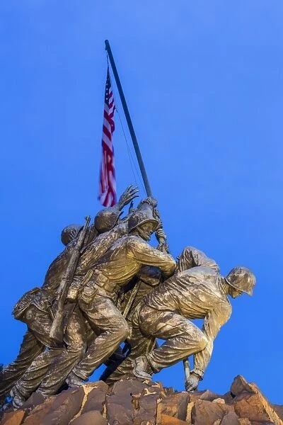 Time lapse of the Statue of Iwo Jima Us Marine Corps Memorial at Arlington National Cemetery