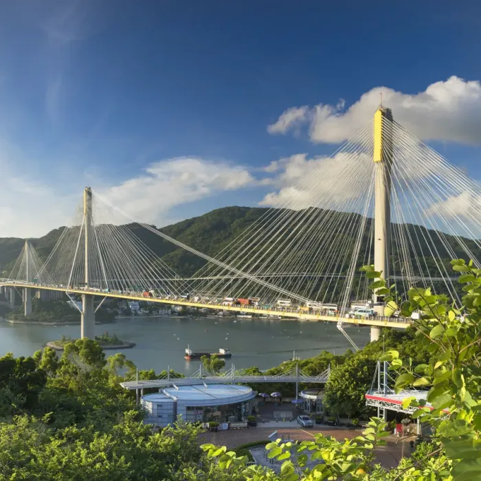 Framed Print : Ting Kau Bridge, Tsing Yi, Hong Kong, China