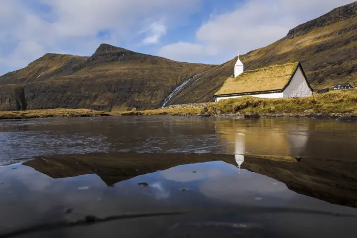 Framed Print : The tiny church in Saksun. Streymoy, Faroe Islands Framed Print : The tiny church in Saksun. Streymoy, Faroe Islands