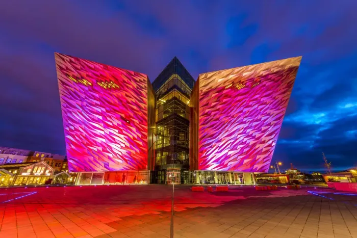 Framed Print : Titanic Building at Night, Belfast, Northern Ireland Framed Print : Titanic Building at Night, Belfast, Northern Ireland