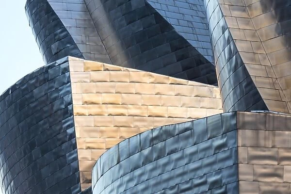 Titanium-clad exterior of the Guggenheim museum, Bilbao, Biscay, Spain, Europe