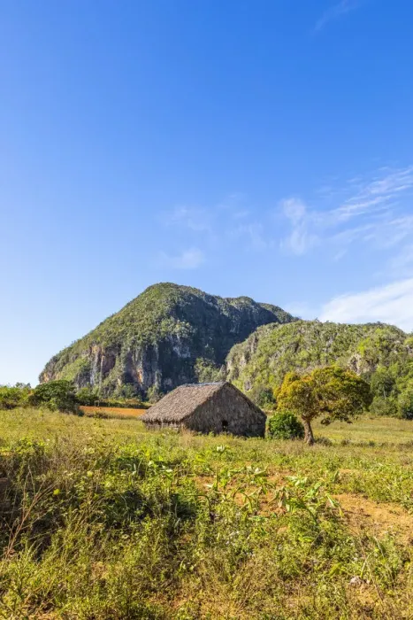 Framed Print : A tobacco barn in Vinales Valley, Pinar del Rio Province, Cuba