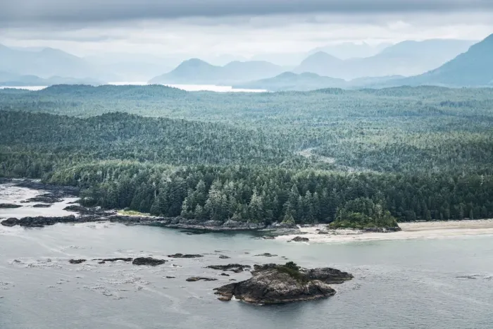 Framed Print : Tofino, harbour and clayoquot sound landscape. Vancouver Island, British Columbia, Canada Framed Print : Tofino, harbour and clayoquot sound landscape. Vancouver Island, British Columbia, Canada
