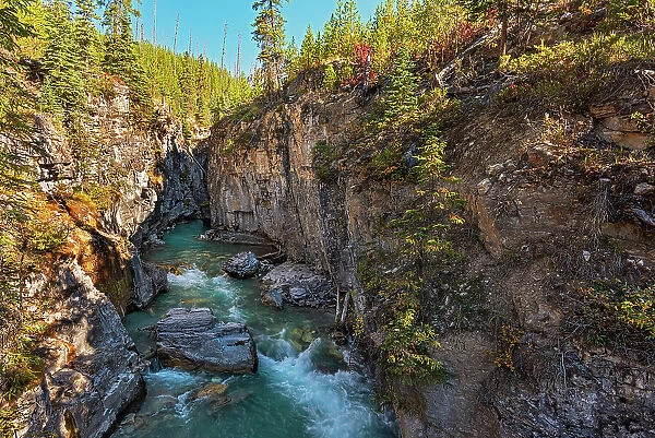 Tokumm Creek flows through the limestone and dolomite gorge in Marble Canyon