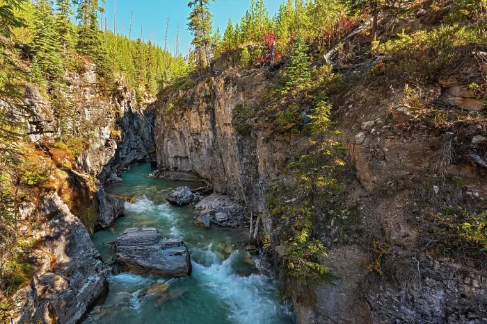 Framed Print : Tokumm Creek flows through the limestone and dolomite gorge in Marble Canyon Framed Print : Tokumm Creek flows through the limestone and dolomite gorge in Marble Canyon