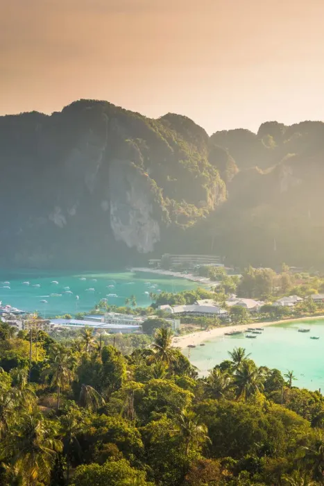 Framed Print : Ton Sai village and Ao Lo Dalam from the viewpoint in Ko Phi Phi Don (Phi Phi Island) Framed Print : Ton Sai village and Ao Lo Dalam from the viewpoint in Ko Phi Phi Don (Phi Phi Island)