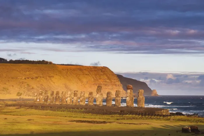 Framed Print : Tongariki Moai at sunset, Easter Island, Chile Framed Print : Tongariki Moai at sunset, Easter Island, Chile