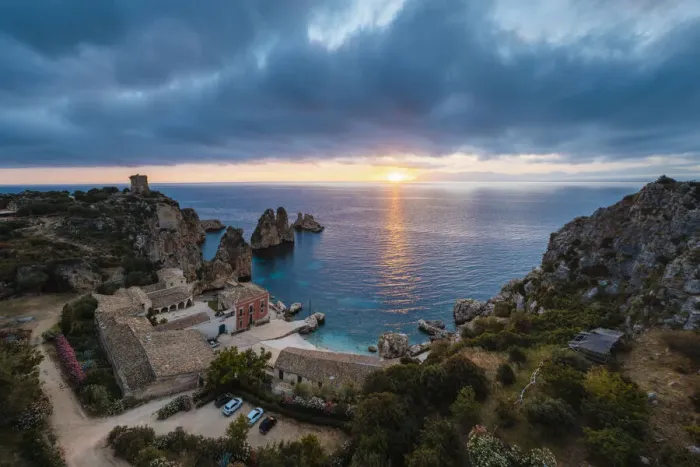 Framed Print : Tonnara di Scopello, Scopello, Trapani province, Sicily, Italy