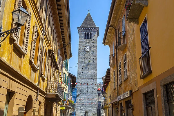 Torre del Comune (Town Hall Tower) Cannobio, Lake Maggiore, Piedmont, Italy