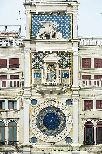 Torre dell'Orologio, Piazza San Marco (St. Mark's Square), Venice, Veneto, Italy