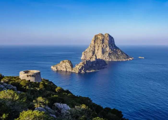 Framed Print : Torre des Savinar and Es Vedra Island, Ibiza, Balearic Islands, Spain Framed Print : Torre des Savinar and Es Vedra Island, Ibiza, Balearic Islands, Spain
