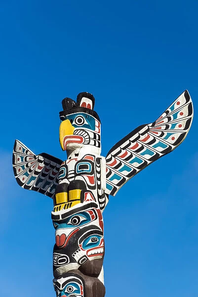 Totem pole at Brockton Point, Stanley Park, Vancouver, British Columbia, Canada