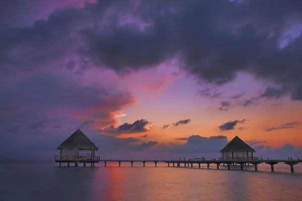 Tourist resort in tropical lagoon - Maldives, Haa Alifu Atoll