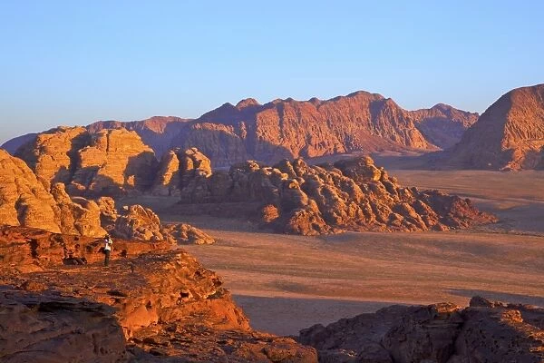 Tourist Taking Photographs, Wadi Rum, Jordan, Middle East