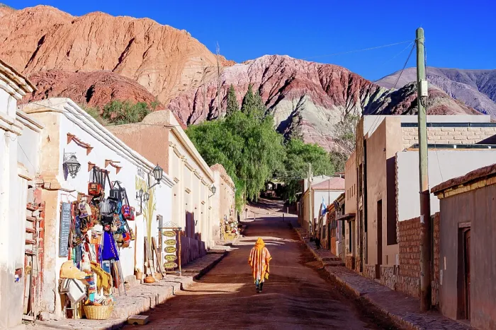 Framed Print : Tourist walking in Purmamarca, Jujuy, Quebrada de Humahuaca, Argentina. (MR) Framed Print : Tourist walking in Purmamarca, Jujuy, Quebrada de Humahuaca, Argentina. (MR)
